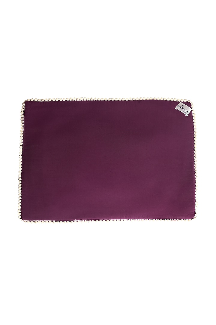 White Organic Cotton Crimson Easter Table Mat Set by DE CHEVALERiE en Rouge at Pernia's Pop Up Shop