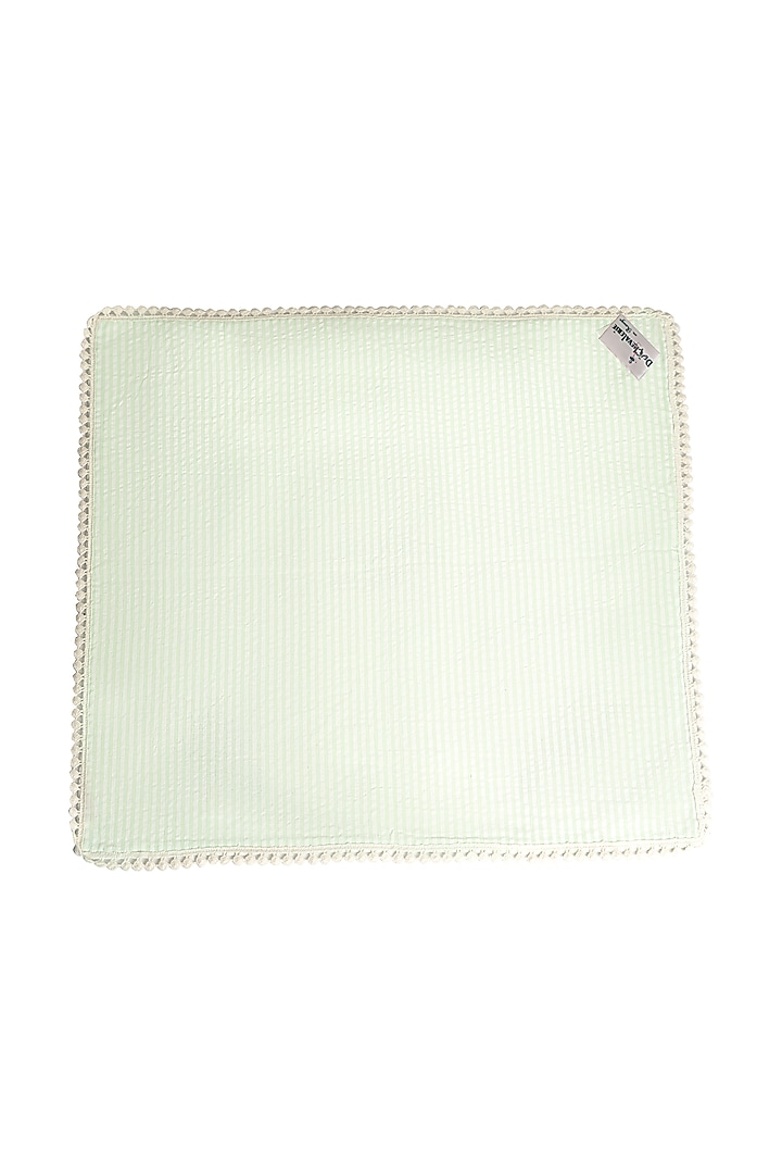 White Organic Cotton Christmas Noel Printed Table Napkin Set by DE CHEVALERiE en Rouge at Pernia's Pop Up Shop