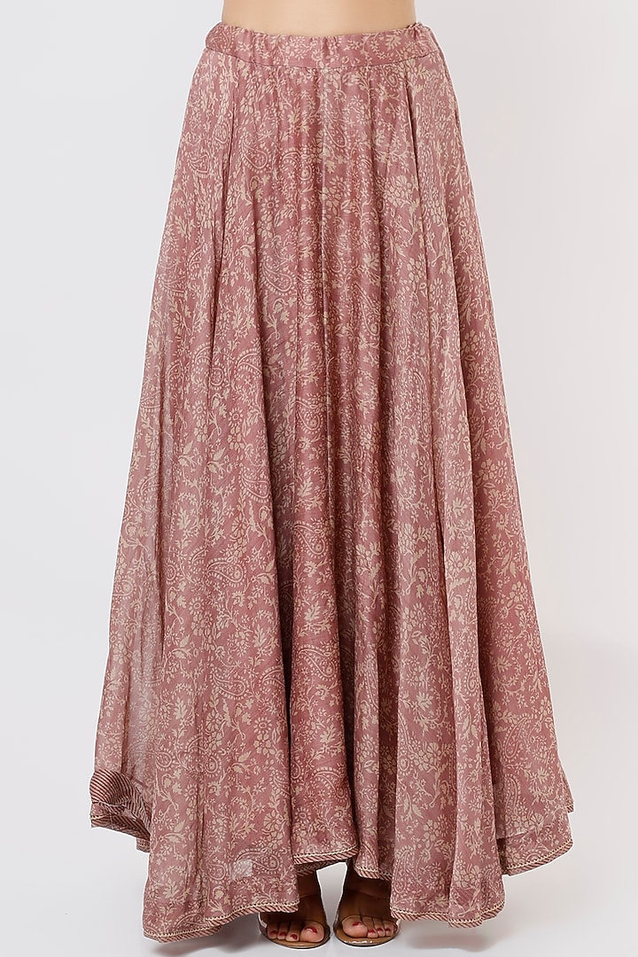 Mauve Printed Wedding Lehenga Set by Deep thee at Pernia's Pop Up Shop