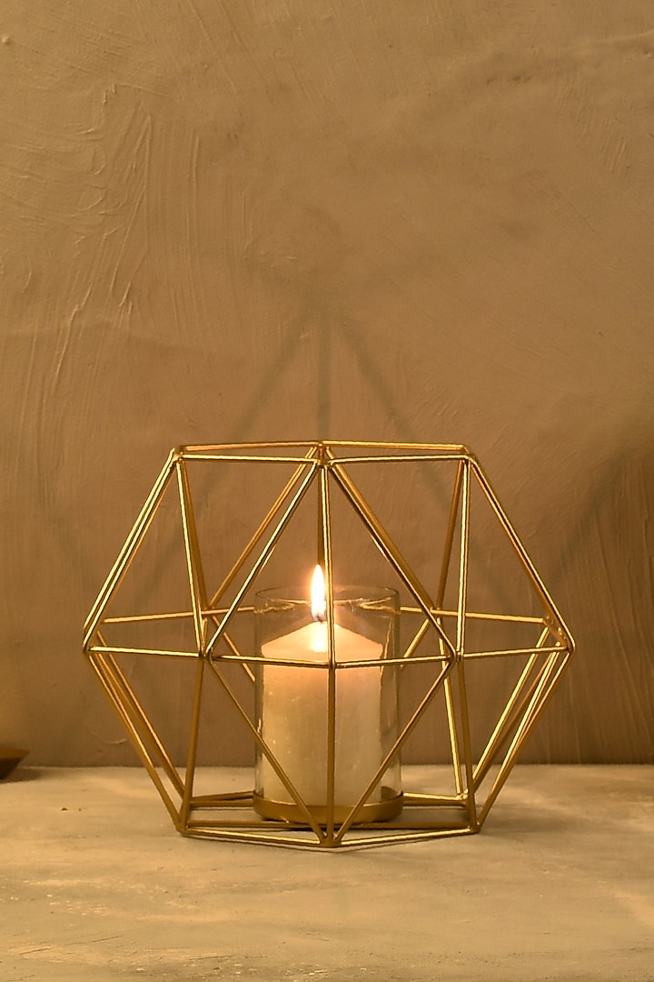 Gold Metal Candle Stand by The 7 Dekor at Pernia's Pop Up Shop