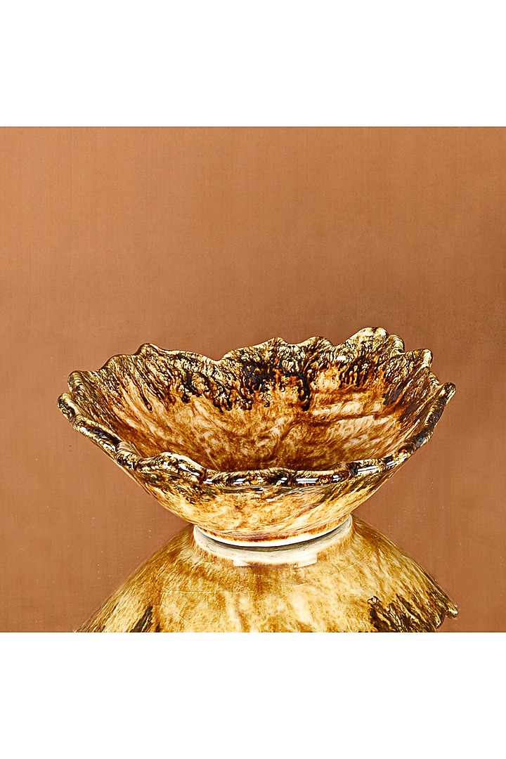 Brown Ceramic Maple Bowl by The 7 Dekor at Pernia's Pop Up Shop