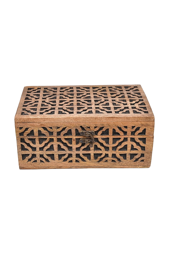 Brown & Black Acacia Wooden Multi-Purpose Storage Box by The 7 Dekor at Pernia's Pop Up Shop