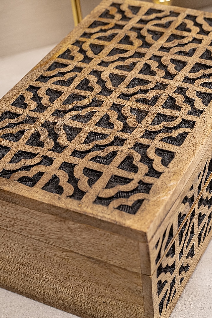 Brown & Black Acacia Wooden Multi-Purpose Storage Box by The 7 Dekor at Pernia's Pop Up Shop