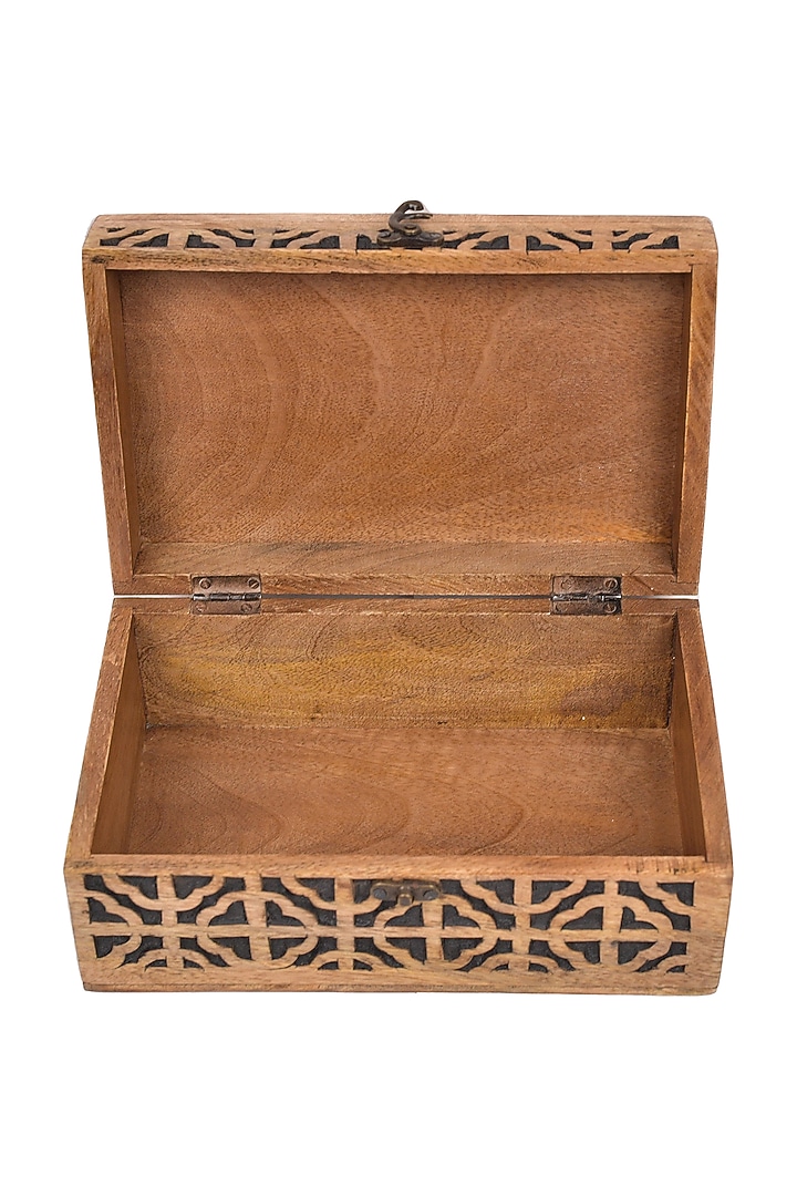 Brown & Black Acacia Wooden Multi-Purpose Storage Box by The 7 Dekor at Pernia's Pop Up Shop
