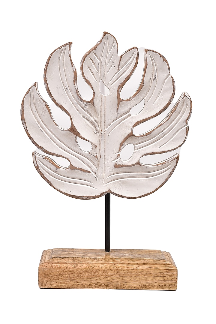 White Round Table Decor In Wood by The 7 Dekor at Pernia's Pop Up Shop