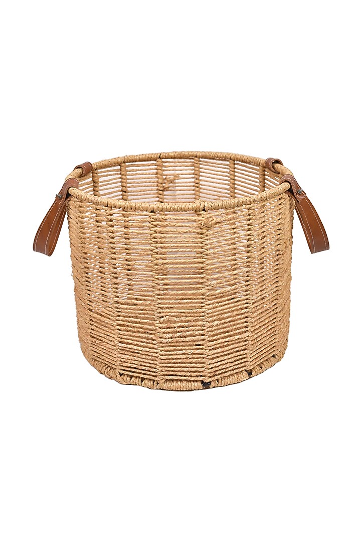 Natural Brown Jute Basket With A Handle by The 7 Dekor at Pernia's Pop Up Shop