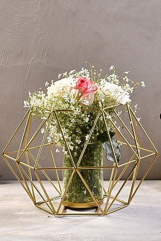 Gold & Black Metal Candle Stands (Set of 2) by The 7 Dekor