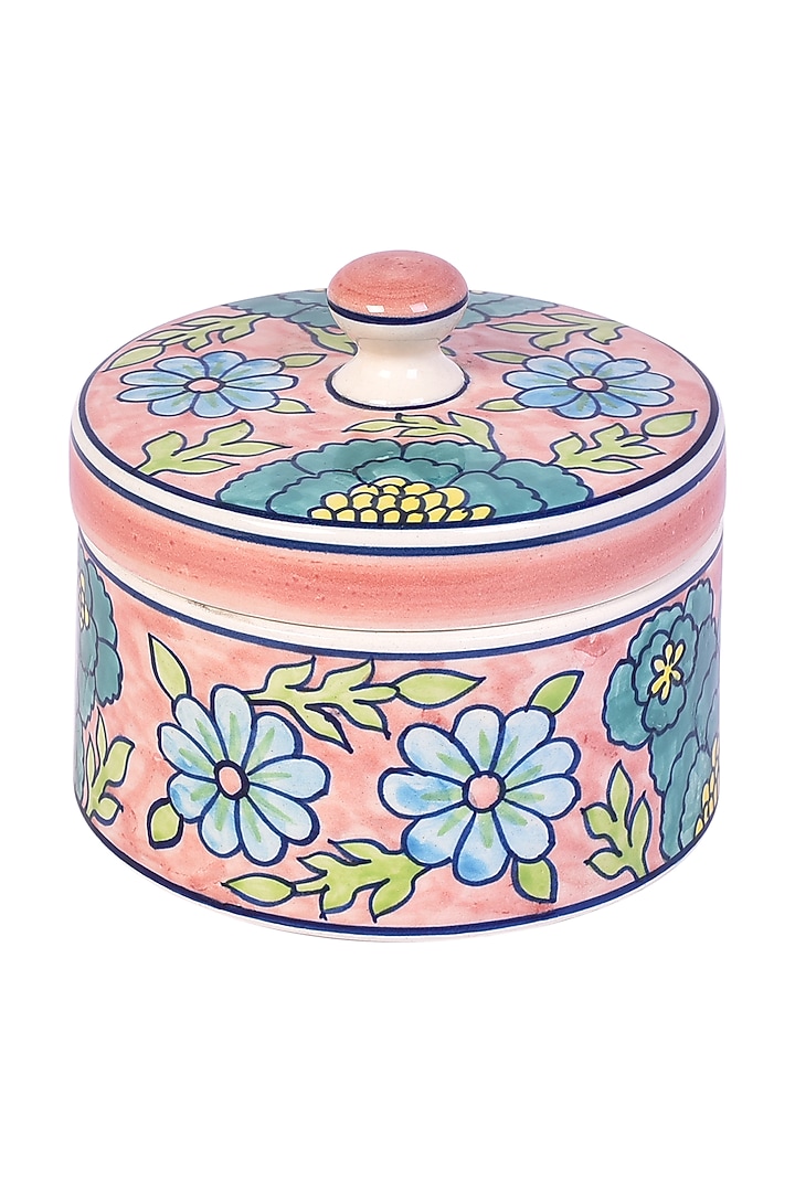 Pastel Pink Ceramic Handcrafted Jar by The 7 Dekor at Pernia's Pop Up Shop
