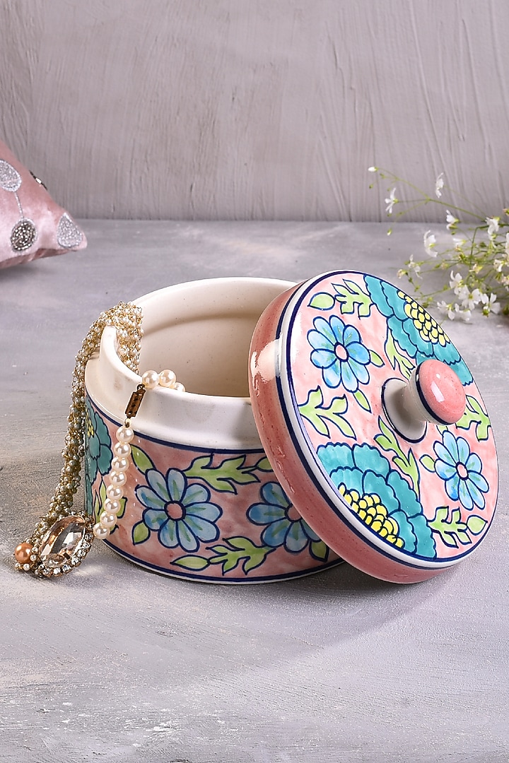 Pastel Pink Ceramic Handcrafted Jar by The 7 Dekor at Pernia's Pop Up Shop