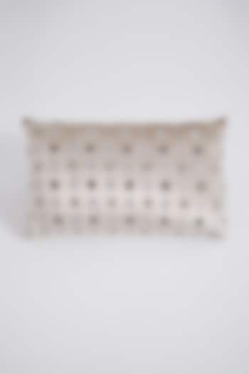 Pink Viscose Embroidered Pillow by The 7 DeKor