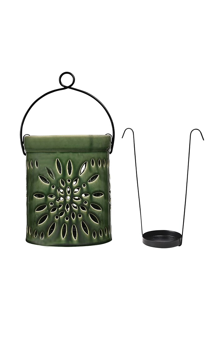 Olive Lantern In Ceramic by The 7 DeKor at Pernia's Pop Up Shop