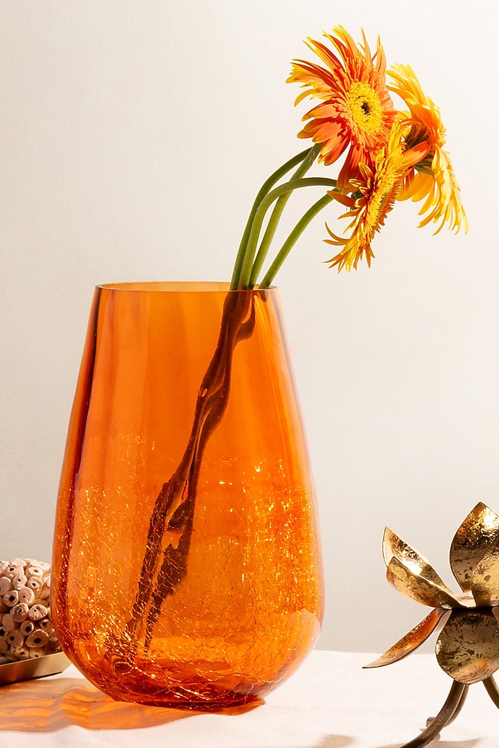 Golden Yellow Celestial Glass Vase by The 7 Dekor at Pernia's Pop Up Shop