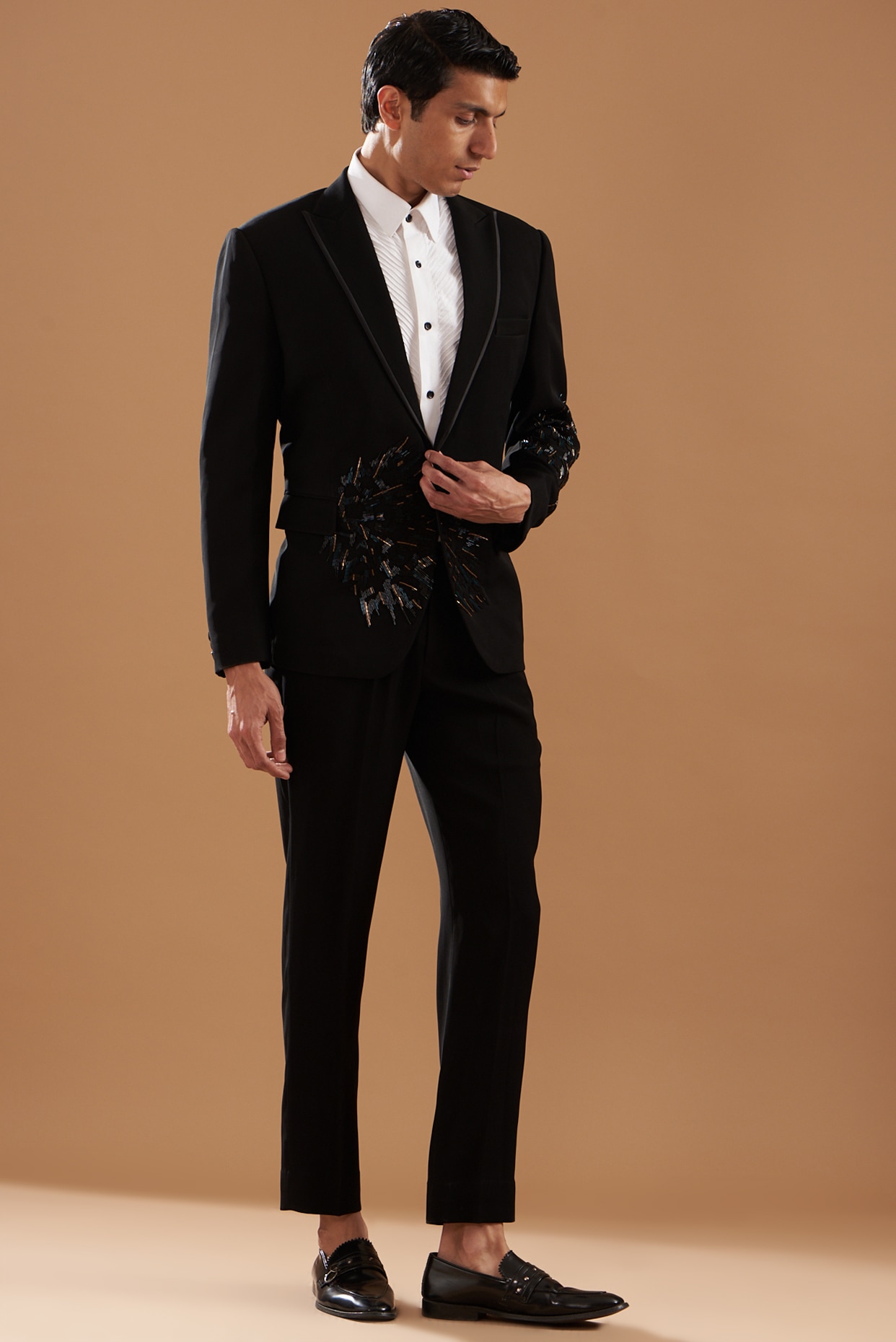 Italian Black Satin Black Wedding Suit For Wedding, Prom, And Formal Events  Custom Made Slim Fit Tuxedo Blazer And Pants Set From Onlywear, $112.28 |  DHgate.Com