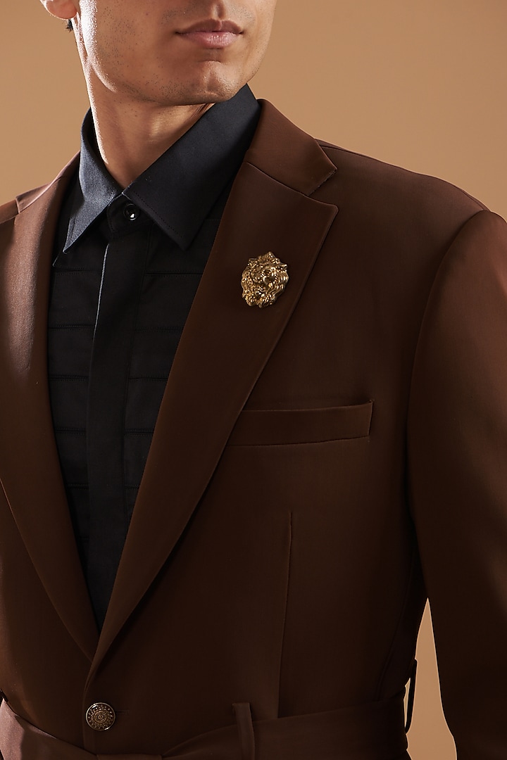Wine Italian Crepe Suit Set by Dev Kumar at Pernia's Pop Up Shop