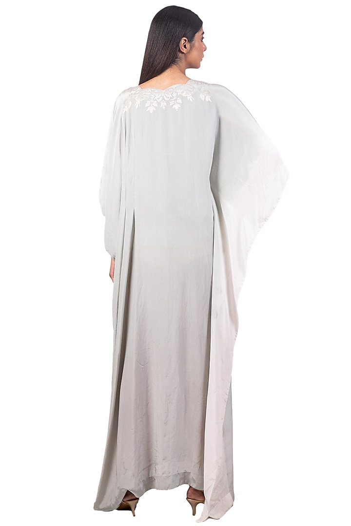 Grey & White Tie-Dyed Kaftan by Dev R Nil at Pernia's Pop Up Shop