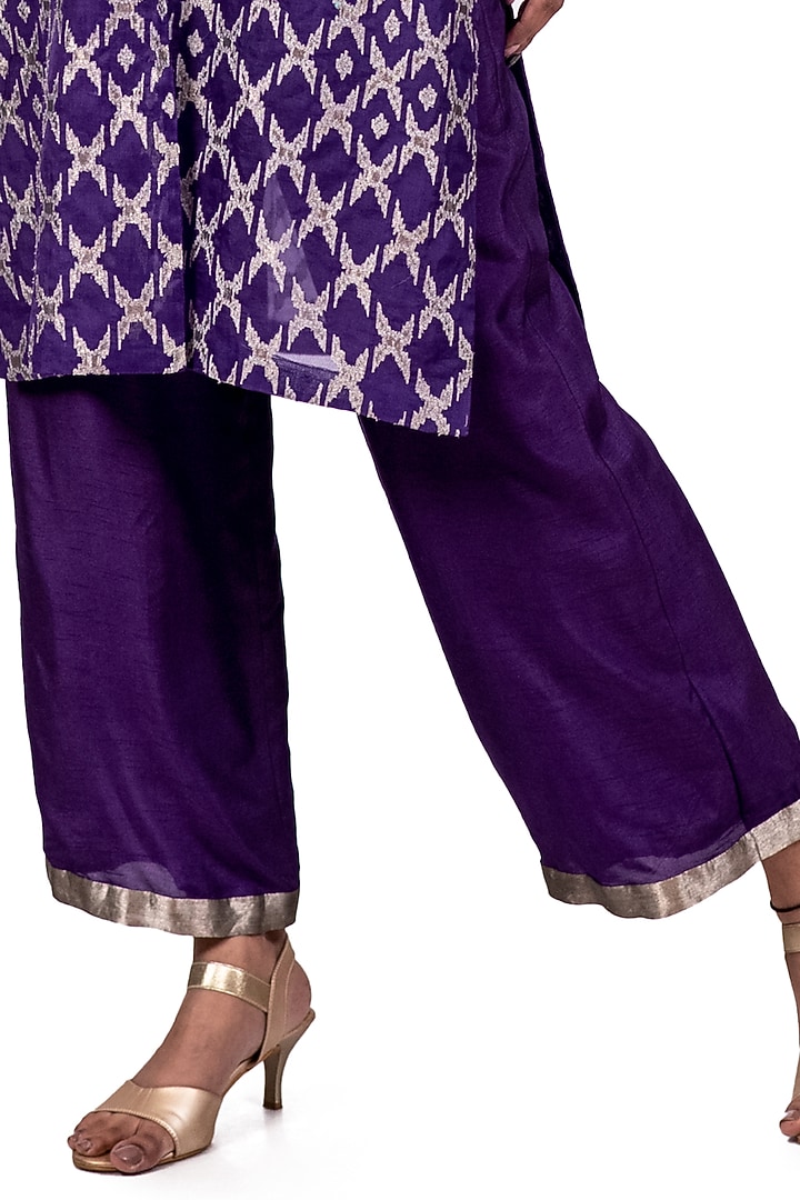Purple Embroidered Kurta Set by Dev R Nil at Pernia's Pop Up Shop