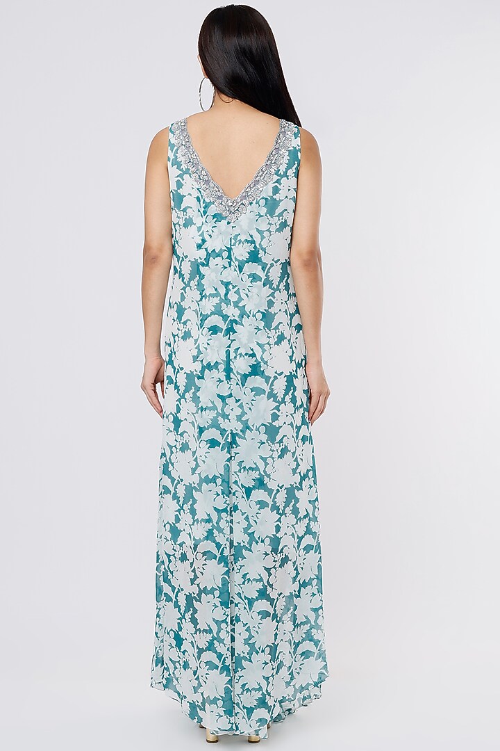 Jade Printed Maxi Cocktail Dress by Dev R Nil at Pernia's Pop Up Shop