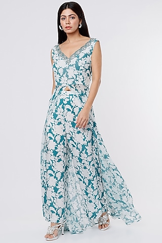Jade Printed Tunic Set by Dev R Nil