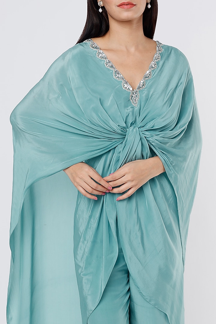 Jade Crepe Tunic Set by Dev R Nil at Pernia's Pop Up Shop
