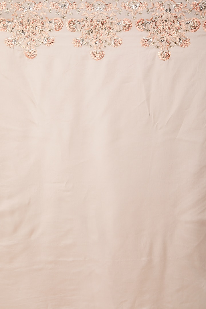 Blush Pink Embroidered Reception Saree Set by Dev R Nil at Pernia's Pop Up Shop