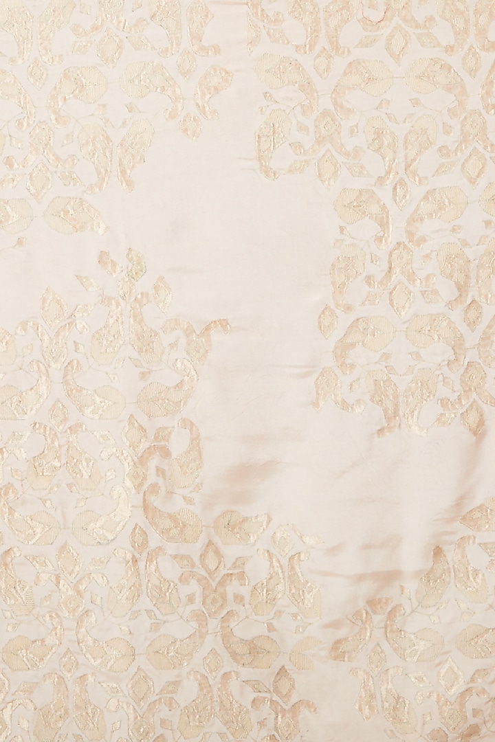 Blush Pink Resham Embroidered Reception Saree Set by Dev R Nil at Pernia's Pop Up Shop