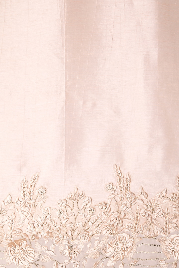 Peach Sequins Embroidered Reception Saree Set by Dev R Nil at Pernia's Pop Up Shop