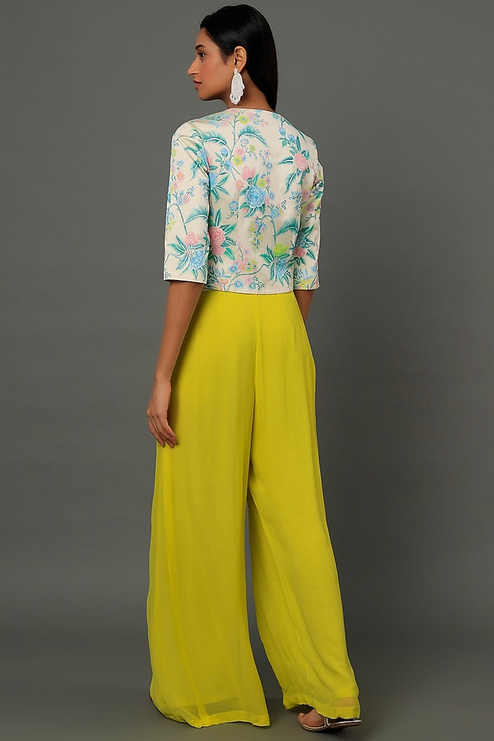 Multi-Colored Hand-Painted Jacket Set by Dev R Nil at Pernia's Pop Up Shop
