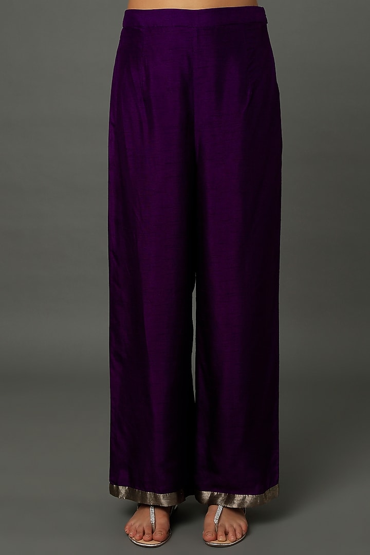 Purple Appliqued Jacket Set by Dev R Nil at Pernia's Pop Up Shop