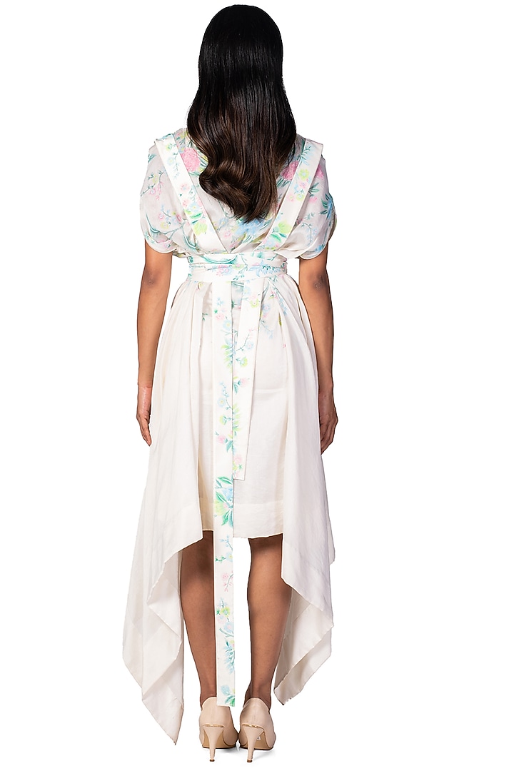 White Hand Painted Cocktail Dress With Inner by Dev R Nil at Pernia's Pop Up Shop