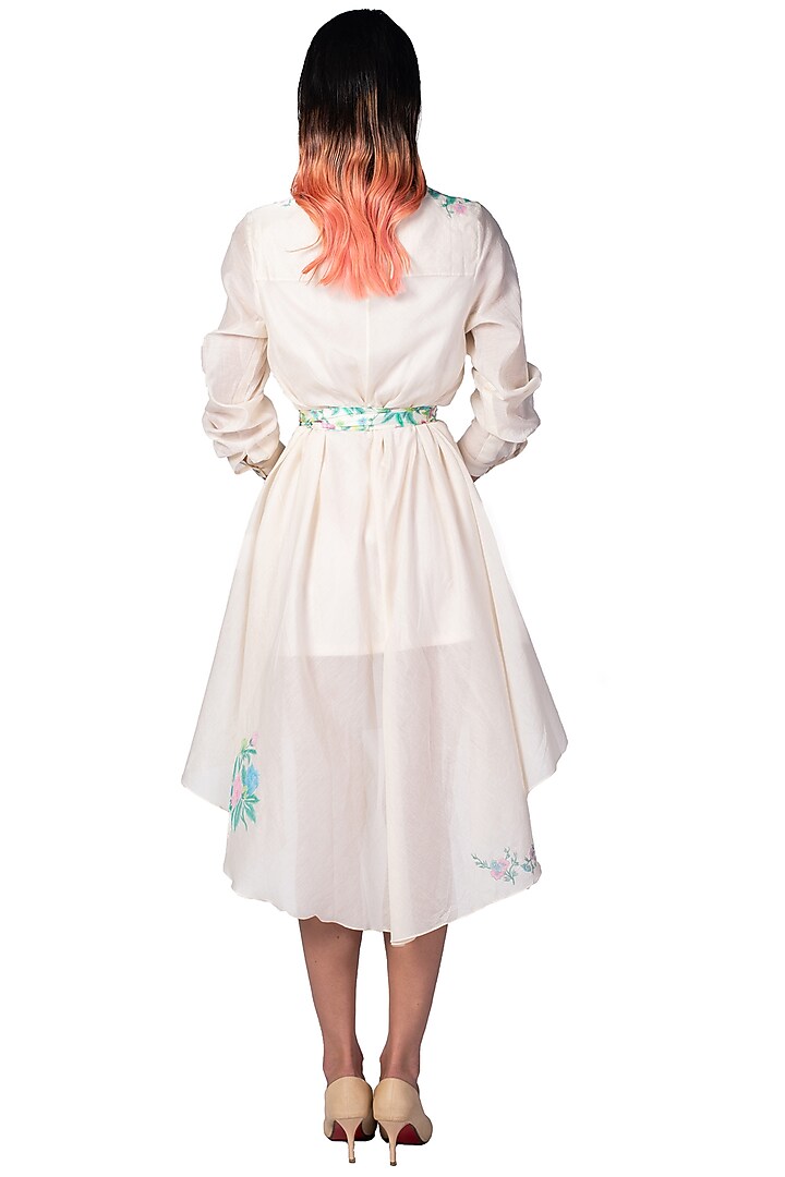 Off-White Hand Painted Vacation Dress With Inner by Dev R Nil at Pernia's Pop Up Shop