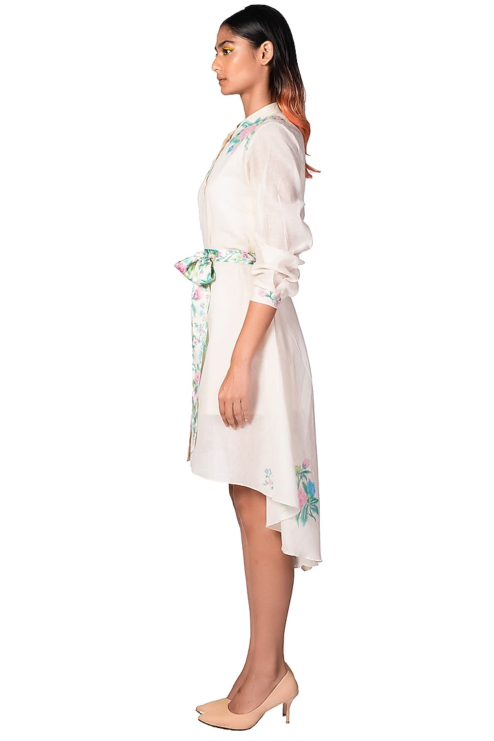 Off-White Hand Painted Vacation Dress With Inner by Dev R Nil at Pernia's Pop Up Shop