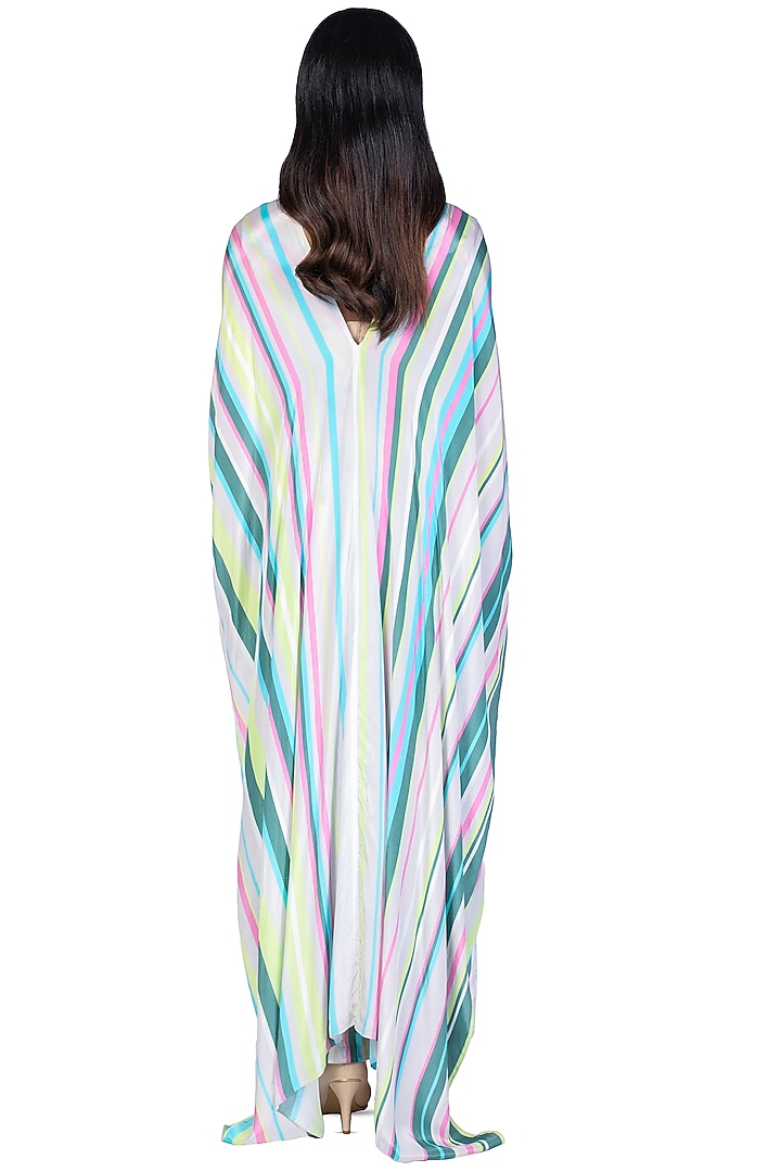 White Striped Tunic Set by Dev R Nil at Pernia's Pop Up Shop