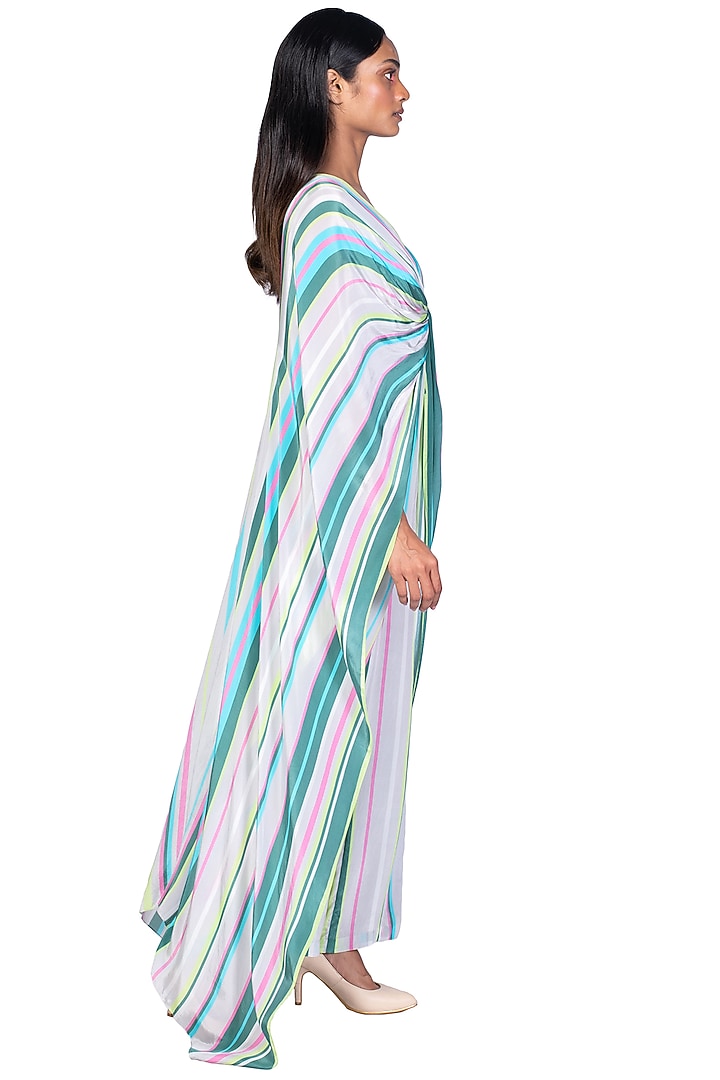 White Striped Tunic Set by Dev R Nil at Pernia's Pop Up Shop