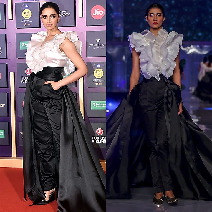 Ivory Ruffled Bodysuit by Gauri and Nainika at Pernia's Pop Up Shop