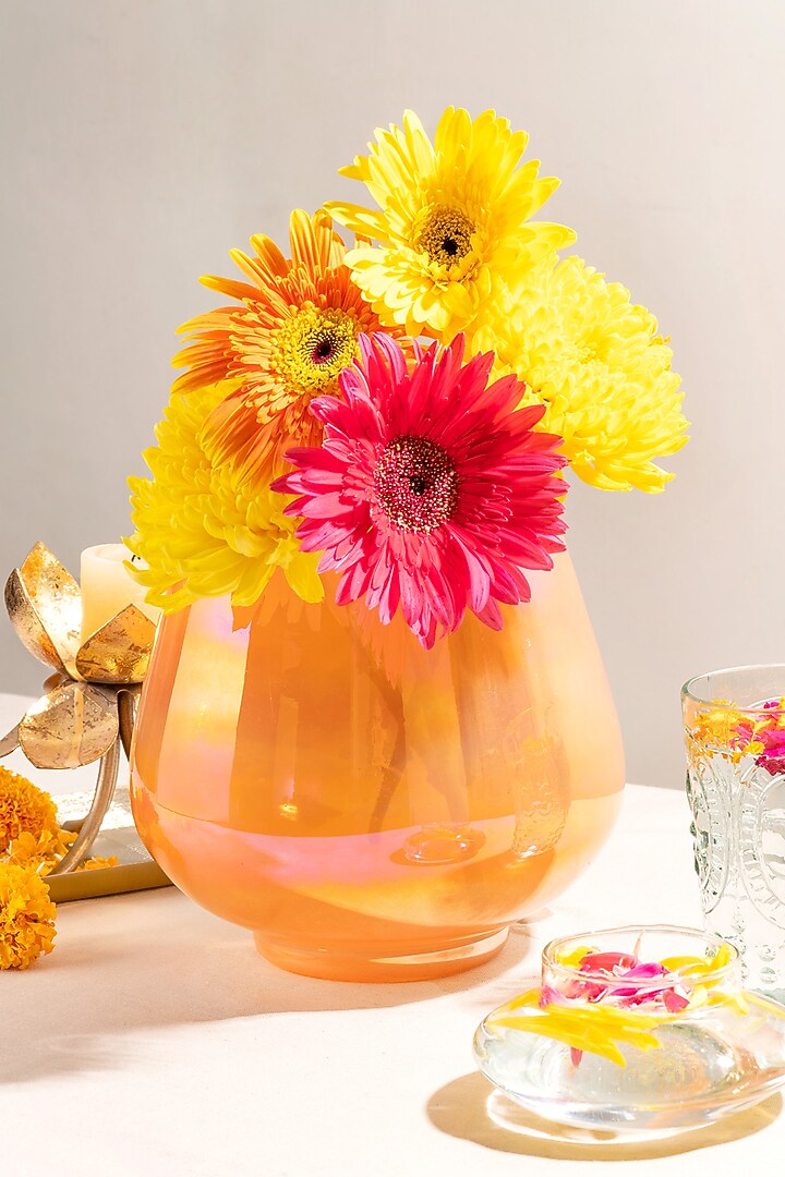 Peach Barle Glass Vase by The 7 Dekor at Pernia's Pop Up Shop