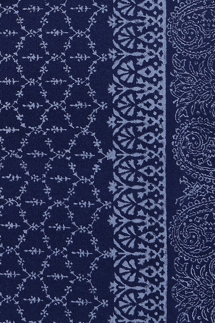 Navy & Grey Cotton Canvas Paisley Printed Table Mats by Design Gaatha at Pernia's Pop Up Shop