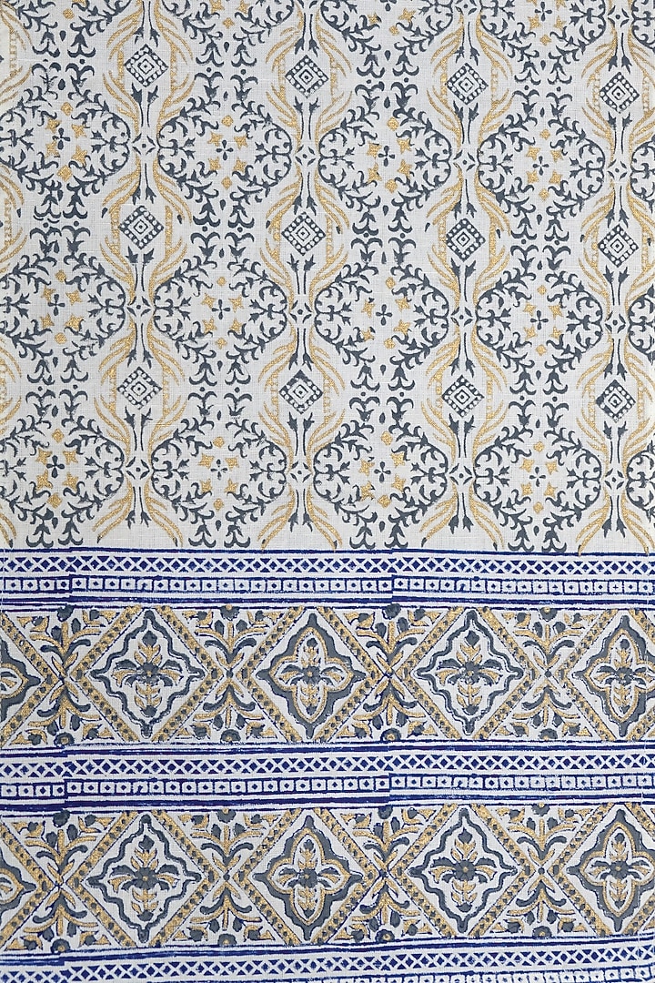 Cream Cotton Linen Printed Table Mats by Design Gaatha at Pernia's Pop Up Shop