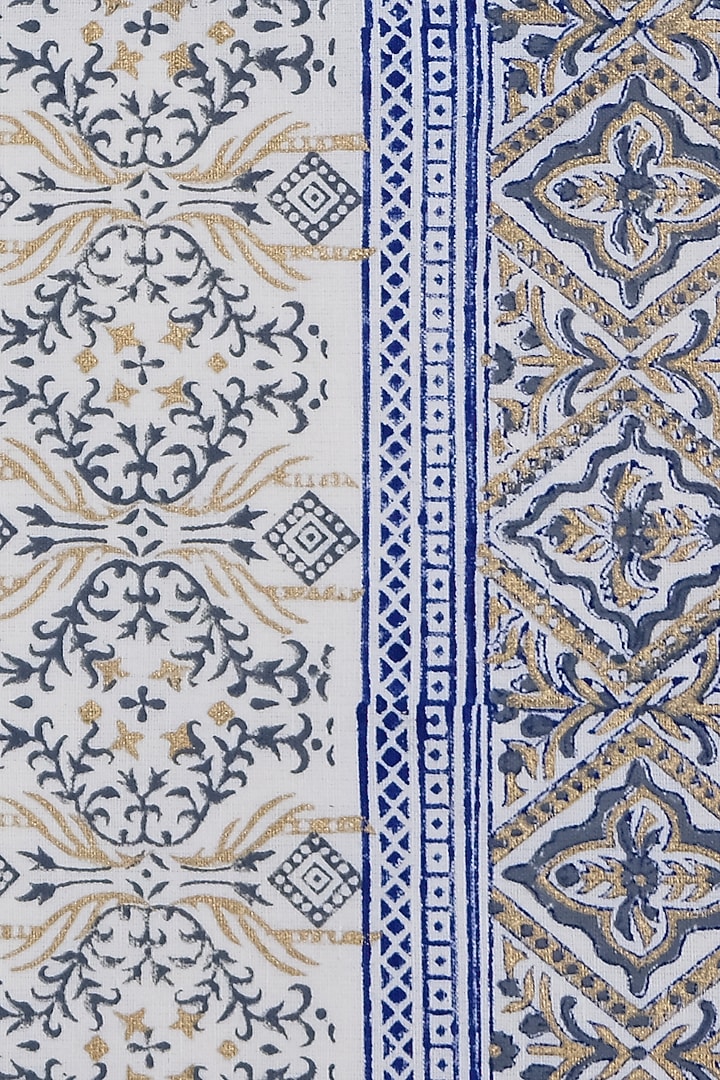 Cream Cotton Linen Printed Table Mats by Design Gaatha at Pernia's Pop Up Shop
