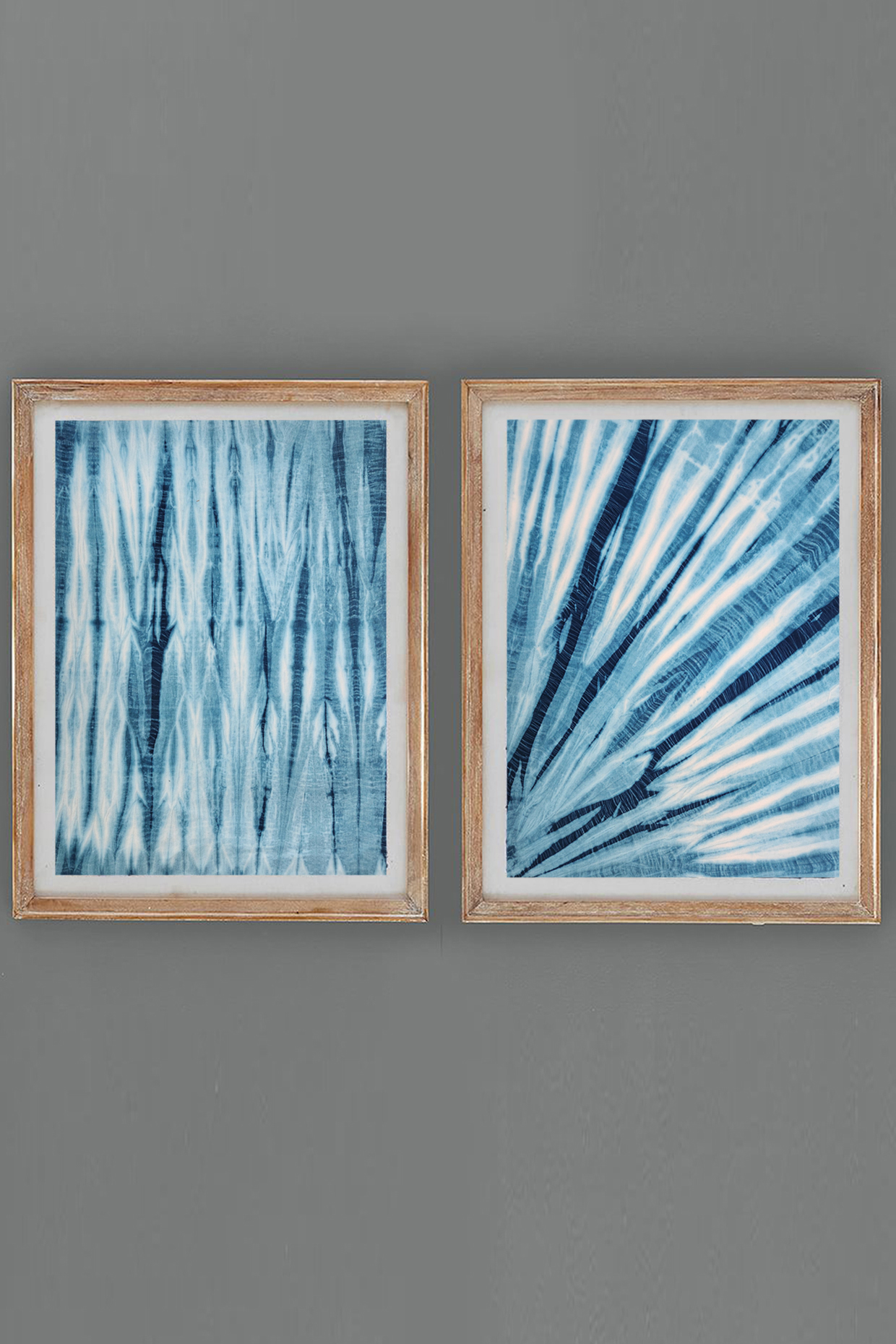 Blue Shibori Tie & Dyed Wall Art by Design Gaatha