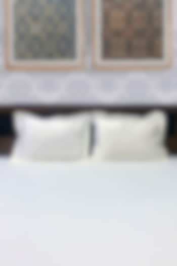 Off-White Cotton King Bedsheet Set (Set Of 3) by Design Gaatha at Pernia's Pop Up Shop