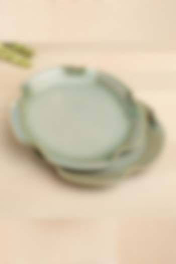 Green Twisted Ceramic Dinner Plate  by Design Gaatha at Pernia's Pop Up Shop