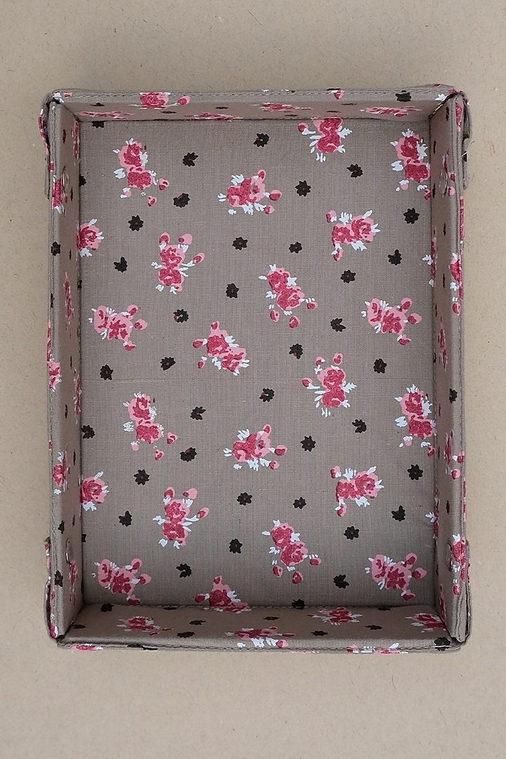 Light Brown Printed Table Napkin With Tray Holder by Design Gaatha at Pernia's Pop Up Shop