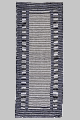 Cream & Blue Rug Yoga Mat With Bag by Design Gaatha