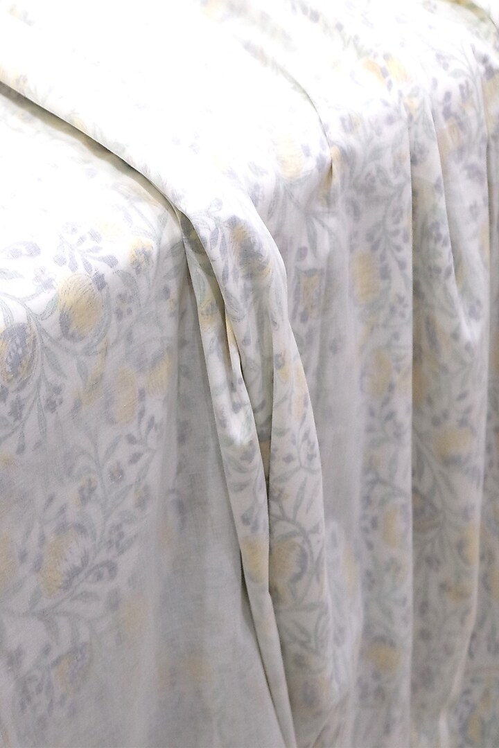 Yellow Pure Cotton Hand Block Printed Dohar by Design Gaatha at Pernia's Pop Up Shop