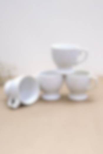 White Ceramic Cup Set by Design Gaatha at Pernia's Pop Up Shop