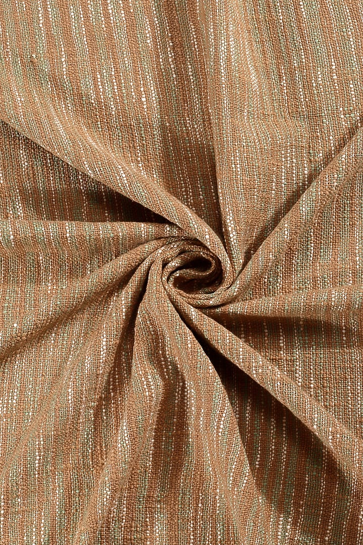 Light Brown & Sage Green Cotton Handloom Woven Bedcover by Design Gaatha at Pernia's Pop Up Shop