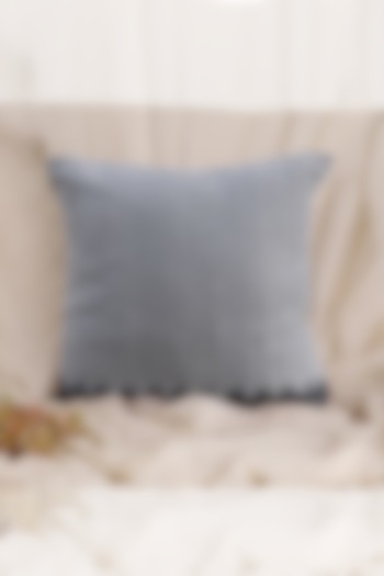 Cream Handwoven Paisley Border Cotton Cushion Cover by Design Gaatha at Pernia's Pop Up Shop