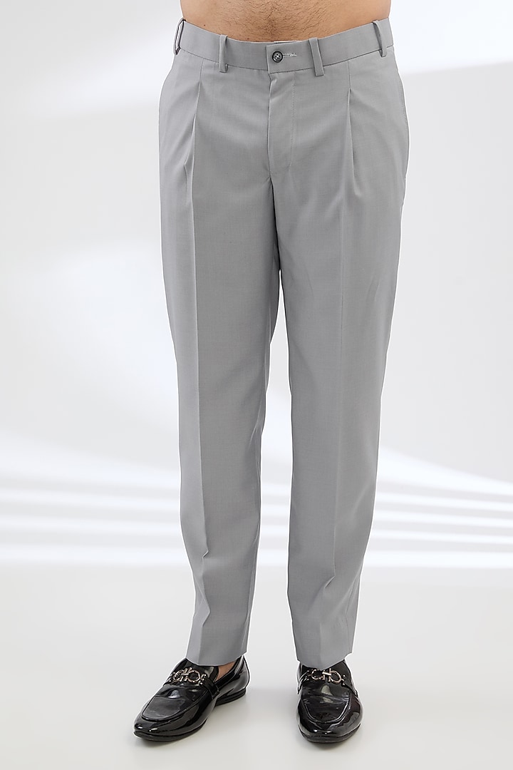 Grey Terry Rayon Color-Blocked Co-Ord Set by Dhananjay at Pernia's Pop Up Shop