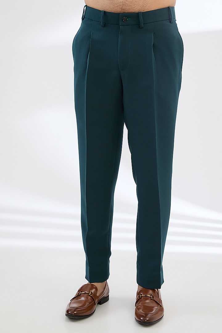 Teal Blue Terry Rayon Printed Co-Ord Set by Dhananjay at Pernia's Pop Up Shop