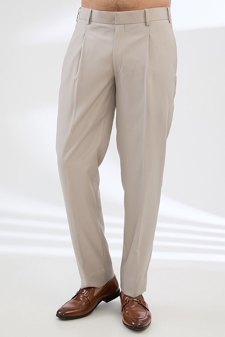 Beige Terry Rayon Stallion Embroidered Co-Ord Set by Dhananjay at Pernia's Pop Up Shop